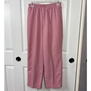 alfred dunner Pink Elastic Waist Slash Pockets Pull On Pants Size 10 Petite NWT